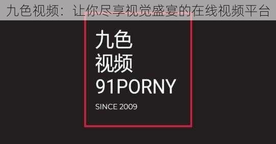 九色视频:让你尽享视觉盛宴的在线视频平台