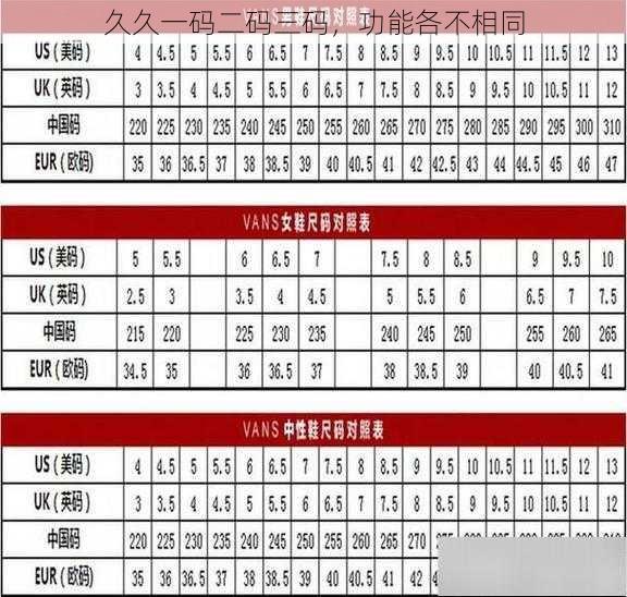 久久一码二码三码,功能各不相同
