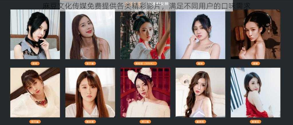 麻豆文化传媒免费提供各类精彩影片,满足不同用户的口味需求